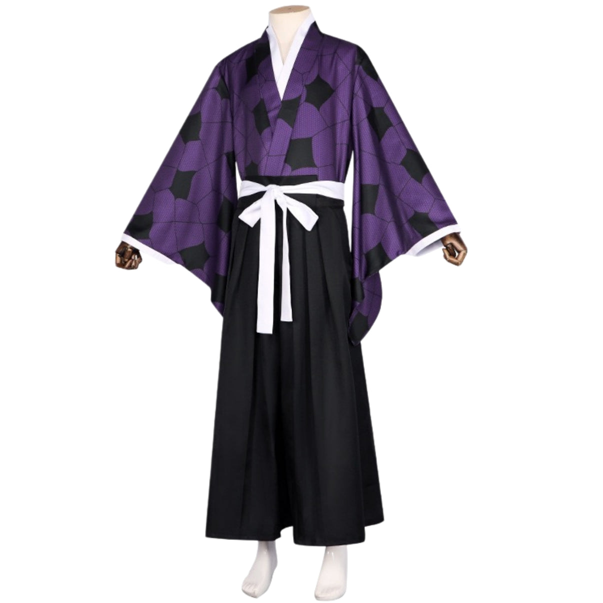 high‑quality patterned japanese kimono for demon kokushibou cosplay costume