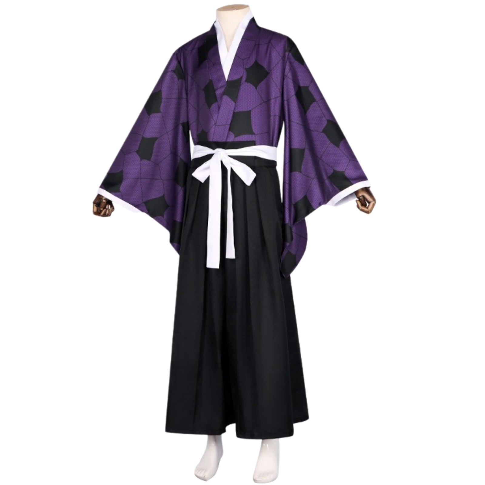 high‑quality patterned japanese kimono for demon kokushibou cosplay costume