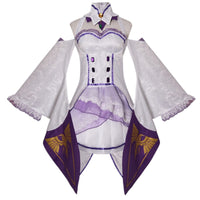 emilia cosplay outfit front shot no wig