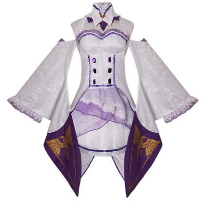 emilia cosplay outfit front shot no wig