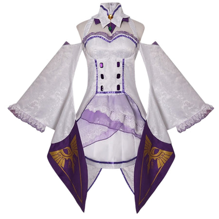 emilia cosplay outfit front shot no wig
