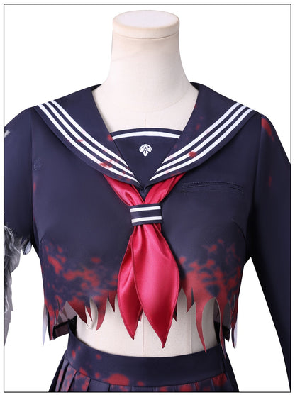 shimizu hinako cosplay sailor collar detail red necktie uniform