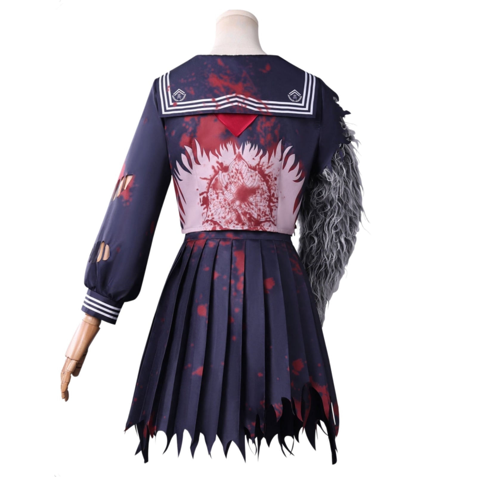 shimizu hinako zombie sailor uniform back view jk cosplay costume