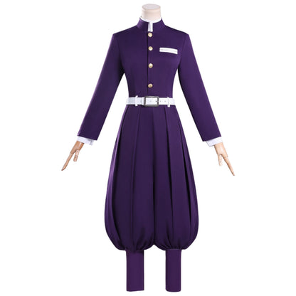 demon slayer kochou shinobu cosplay purple balloon pants uniform standalone front mannequin shot without haori