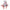 side profile shot of it pennywise pink gradient lolita clown costume
