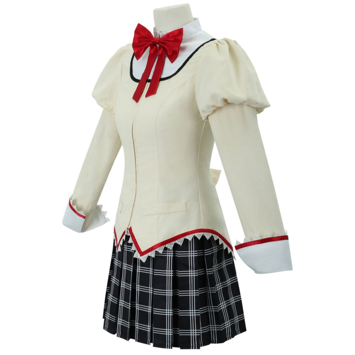 side shot puella magi madoka school outfit cosplay dress
