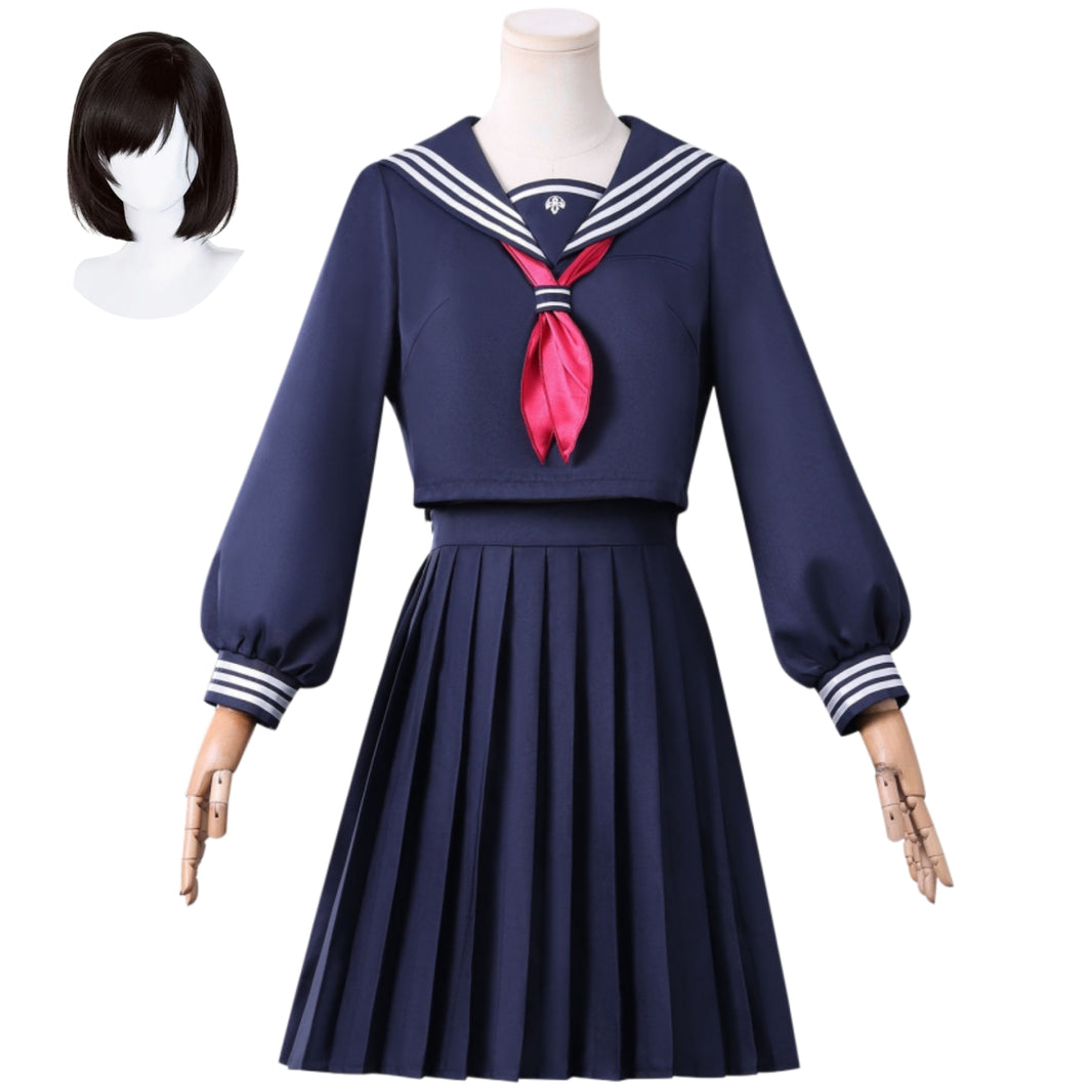 silent hill f shimizu hinako navy cosplay sailor uniform with wig