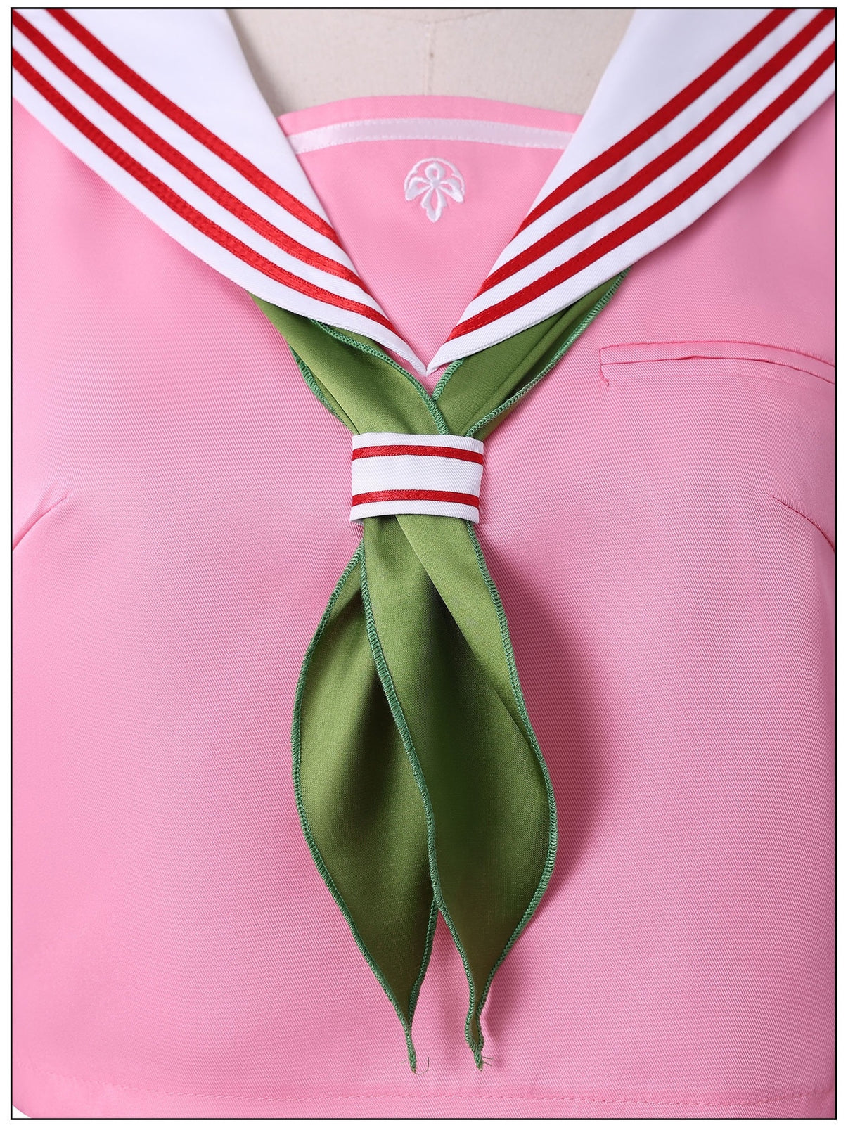 silent hill f cosplay green neckerchief detail pink