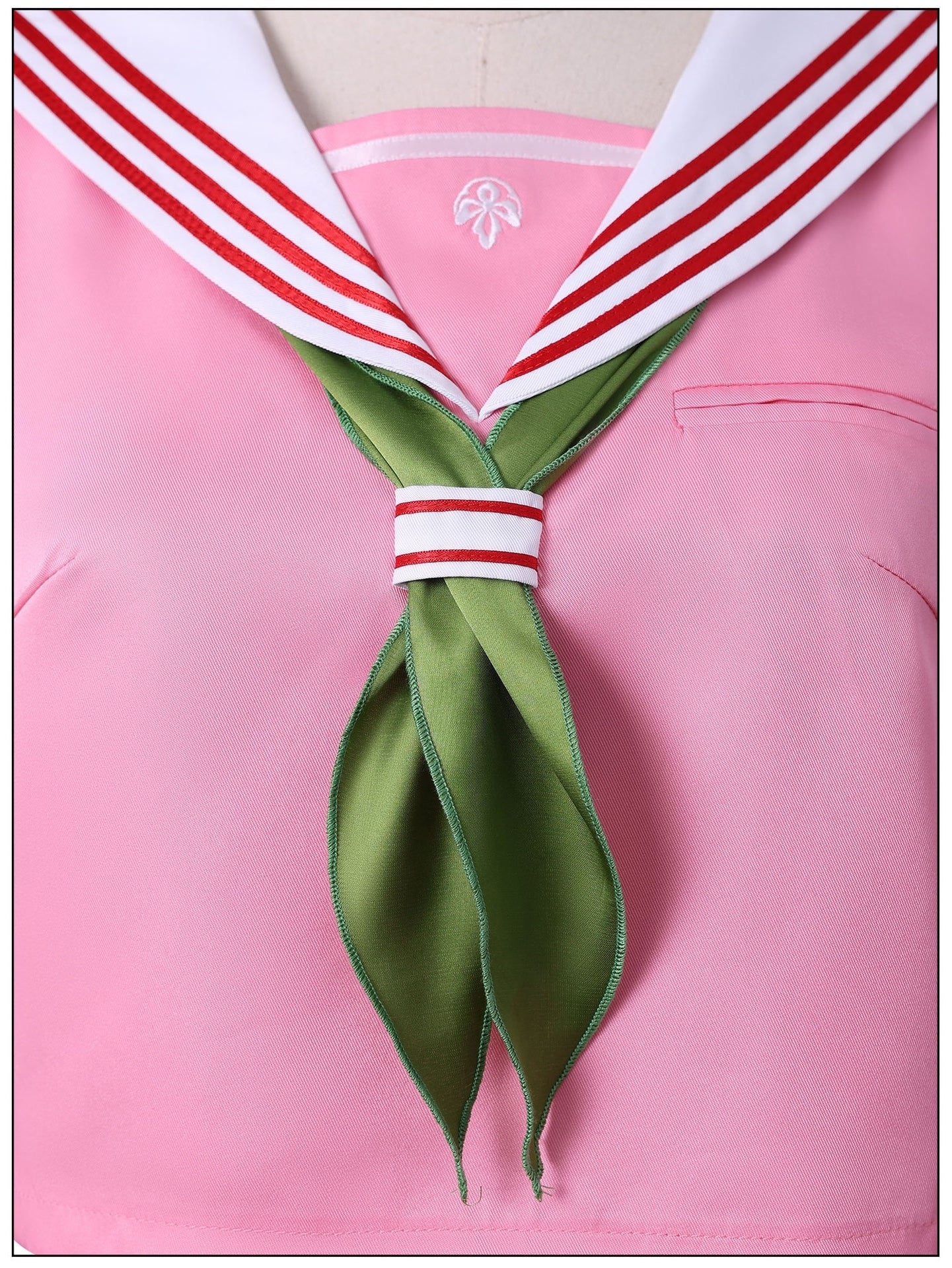 silent hill f cosplay green neckerchief detail pink