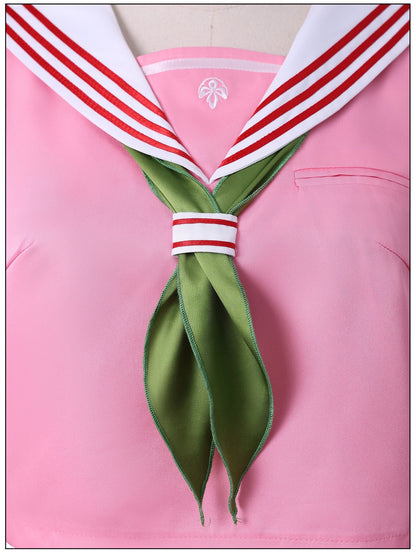 silent hill f cosplay green neckerchief detail pink