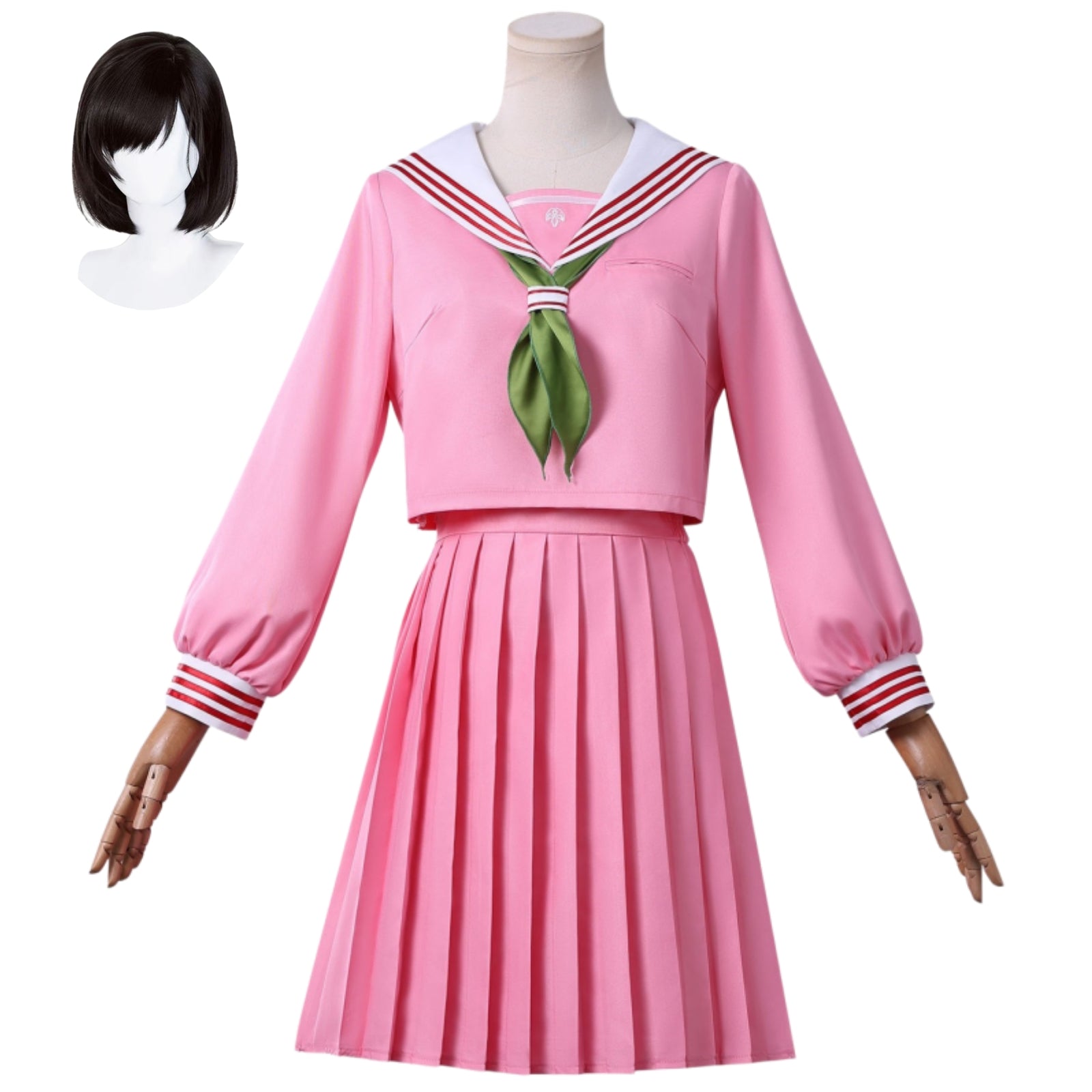 silent hill f pink sailor uniform cosplay with wig