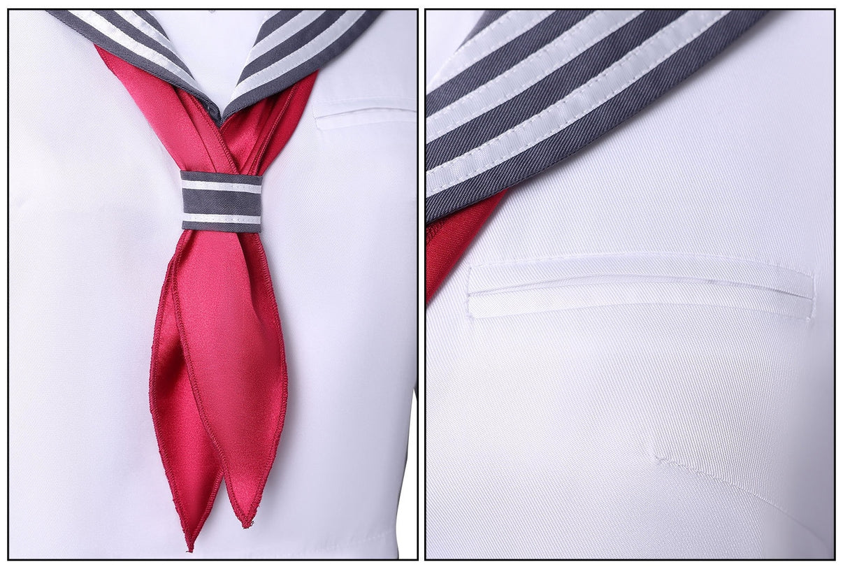 silent hill f sailor uniform neckerchief pocket detail white