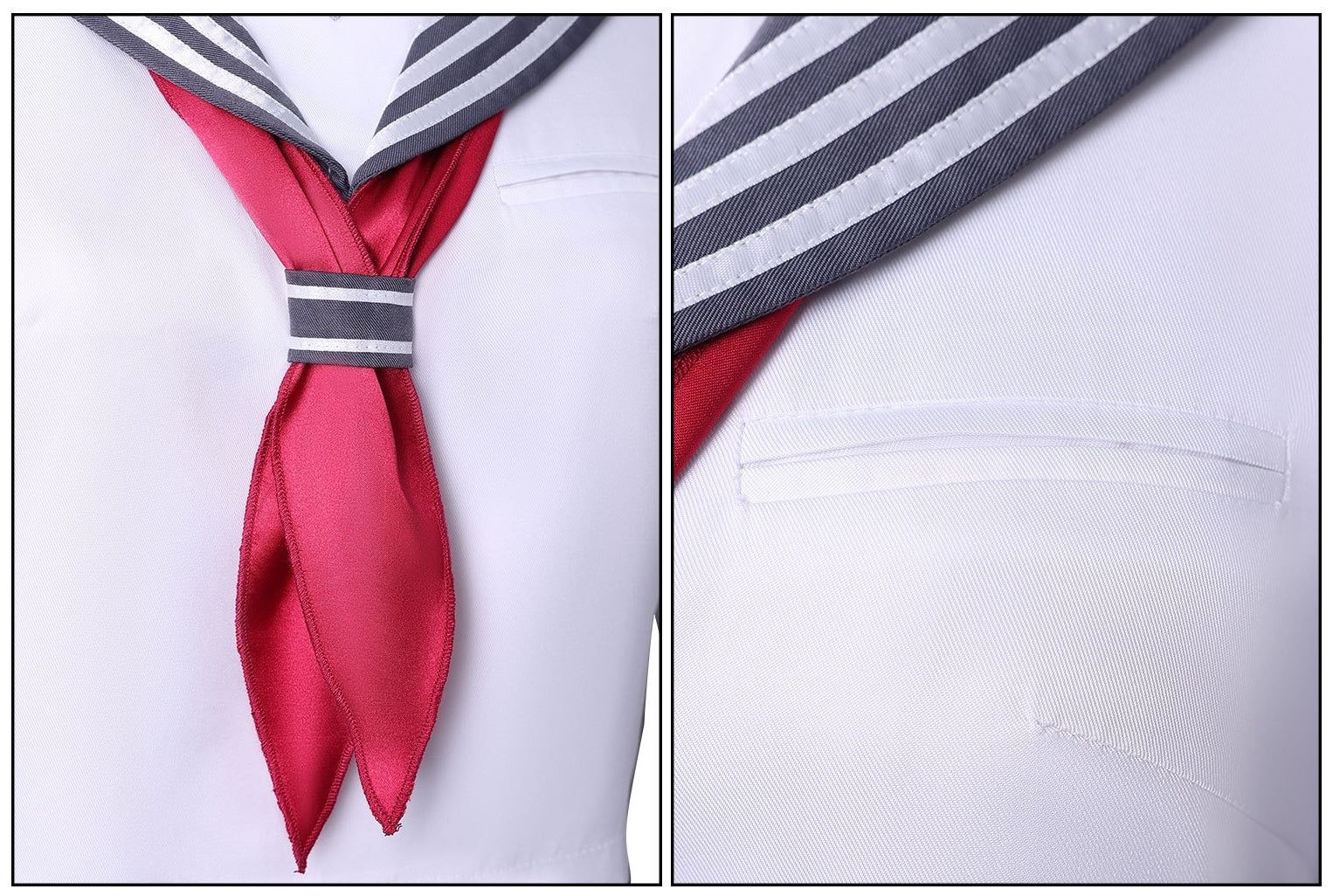 silent hill f sailor uniform neckerchief pocket detail white