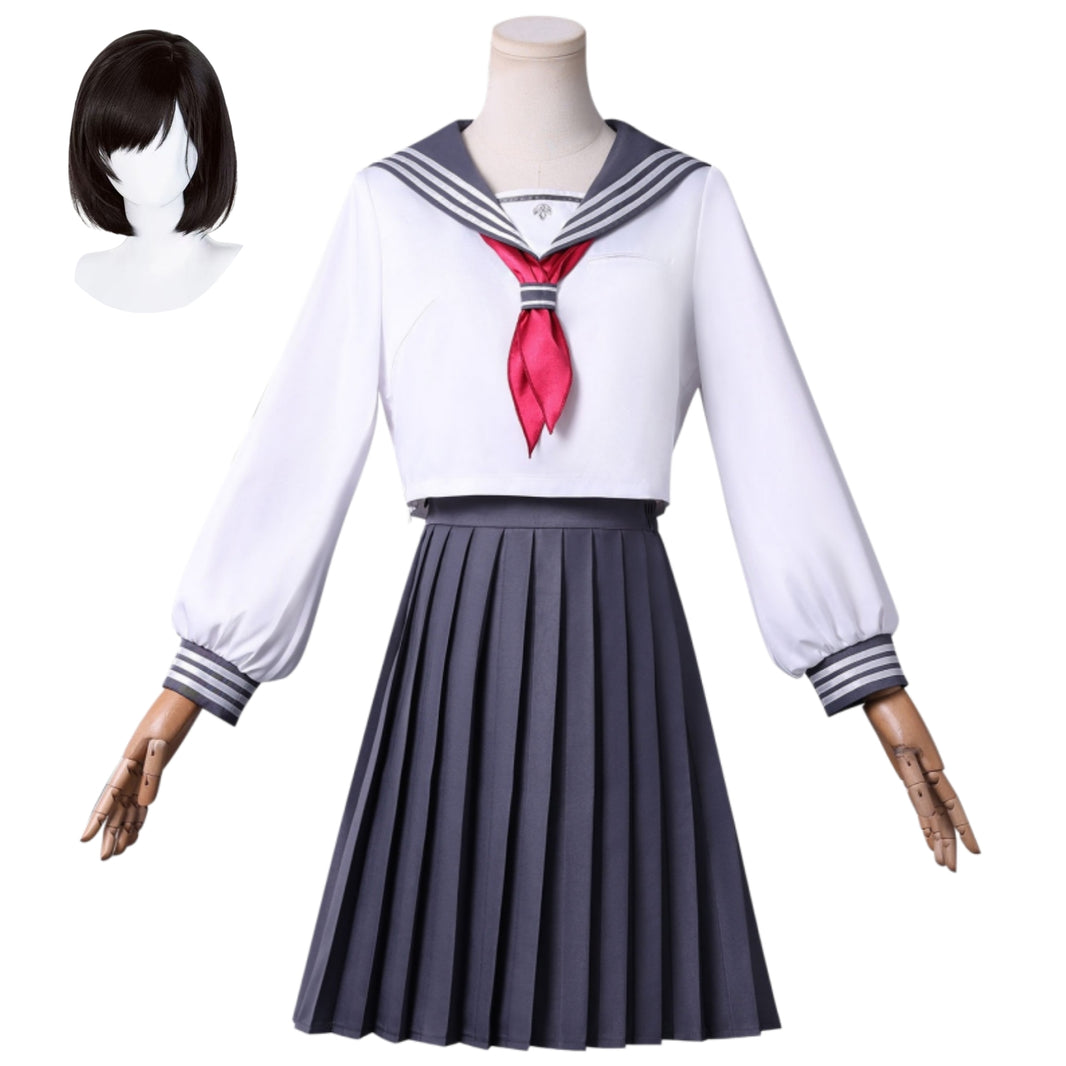 silent hill f shimizu hinako cosplay sailor uniform with wig white
