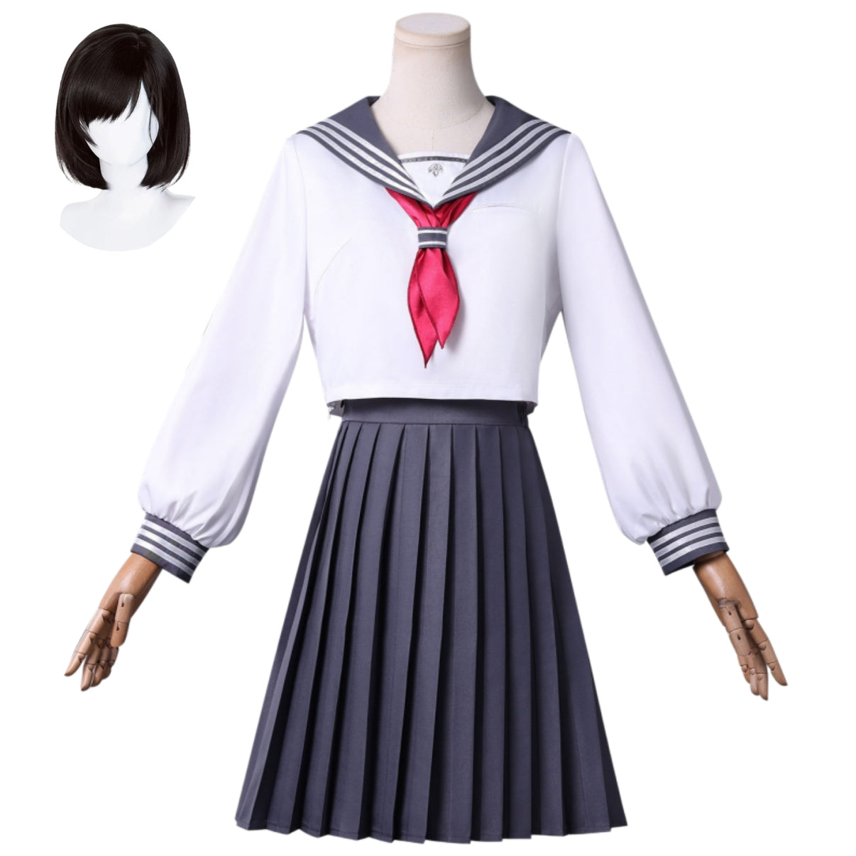 silent hill f shimizu hinako cosplay sailor uniform with wig white