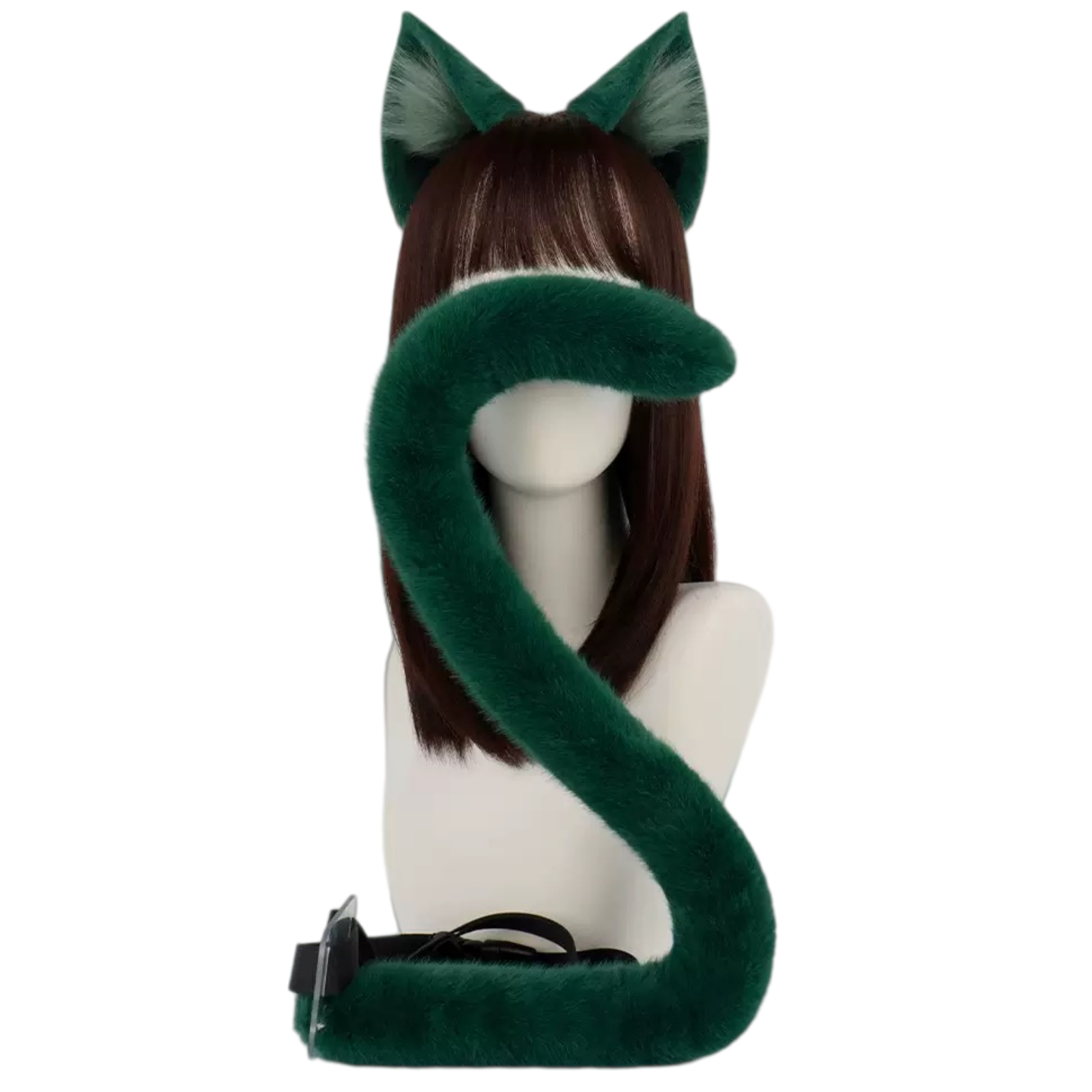 maomao the apothecary diaries green faux fur cat ears headband cosplay accessory