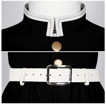 giyuu cosplay uniform collar belt closeup