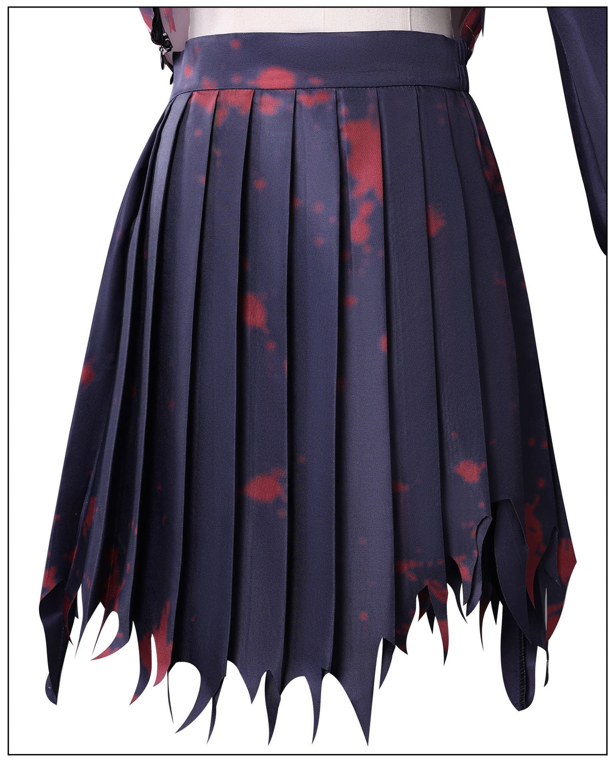 torn pleated skirt detail blood splatter zombie sailor uniform