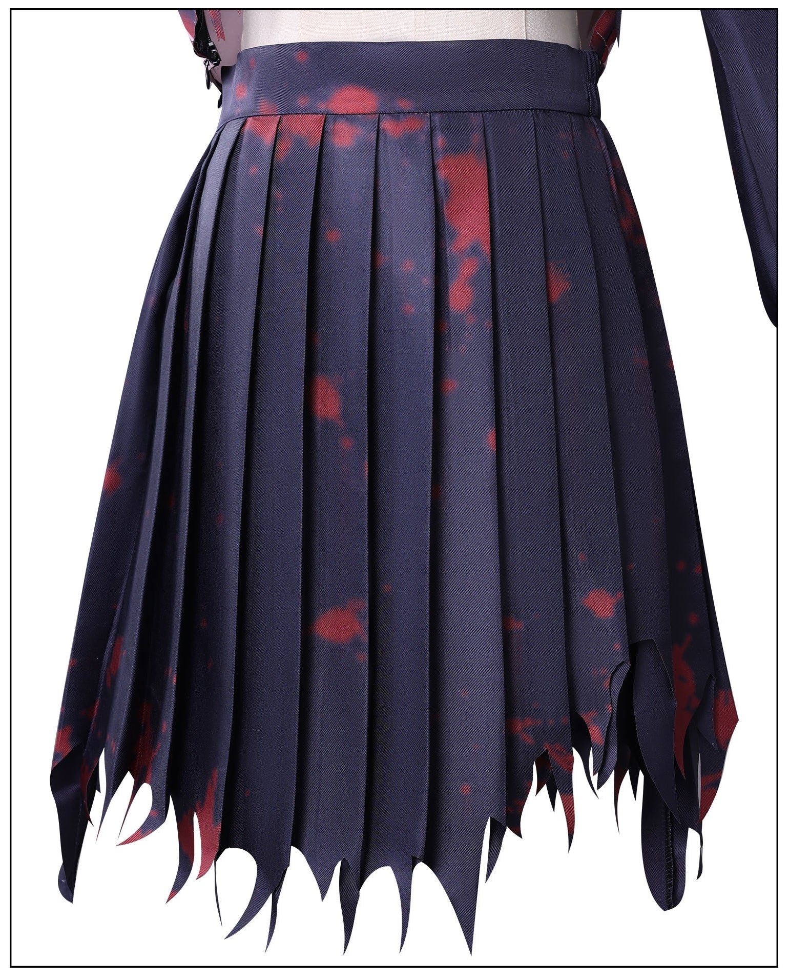 torn pleated skirt detail blood splatter zombie sailor uniform