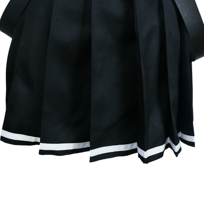 ubel cosplay pleated skirt hem with white trim – fabric detail close-up