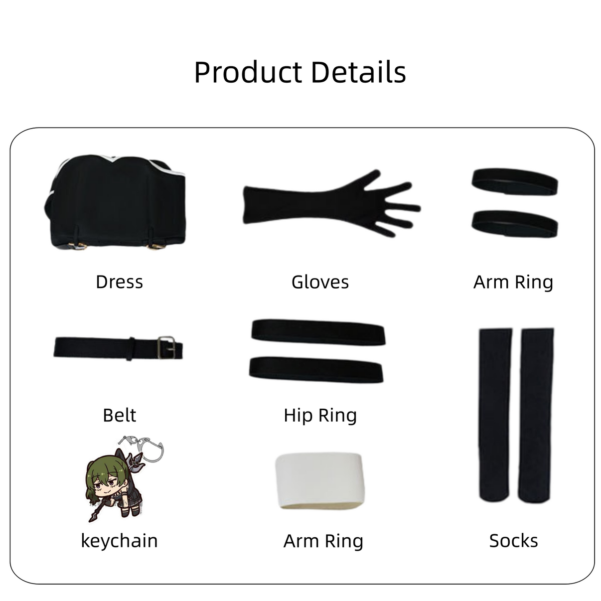 ubel frieren cosplay full accessories list – complete costume components overview
