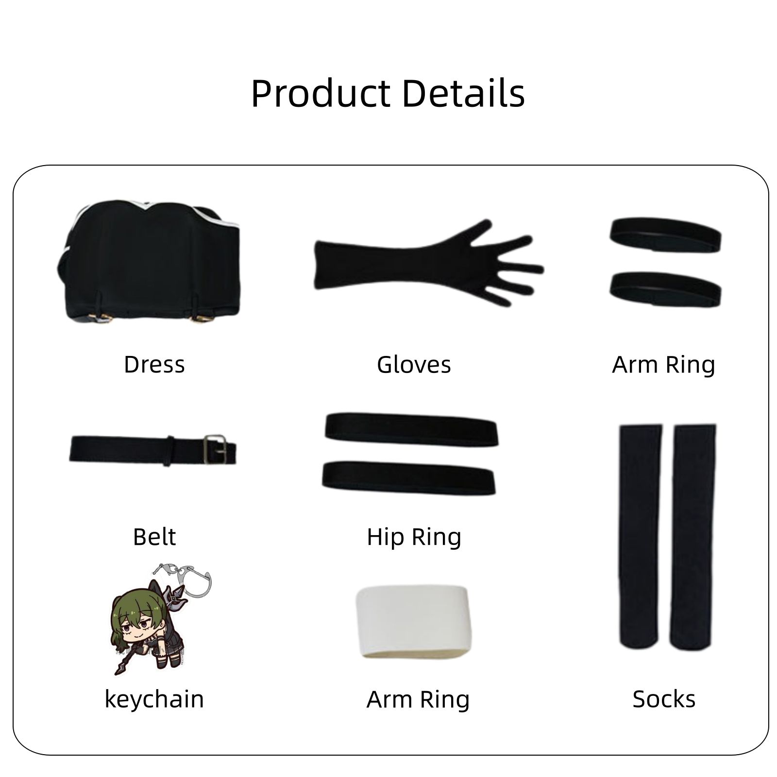 ubel frieren cosplay full accessories list – complete costume components overview