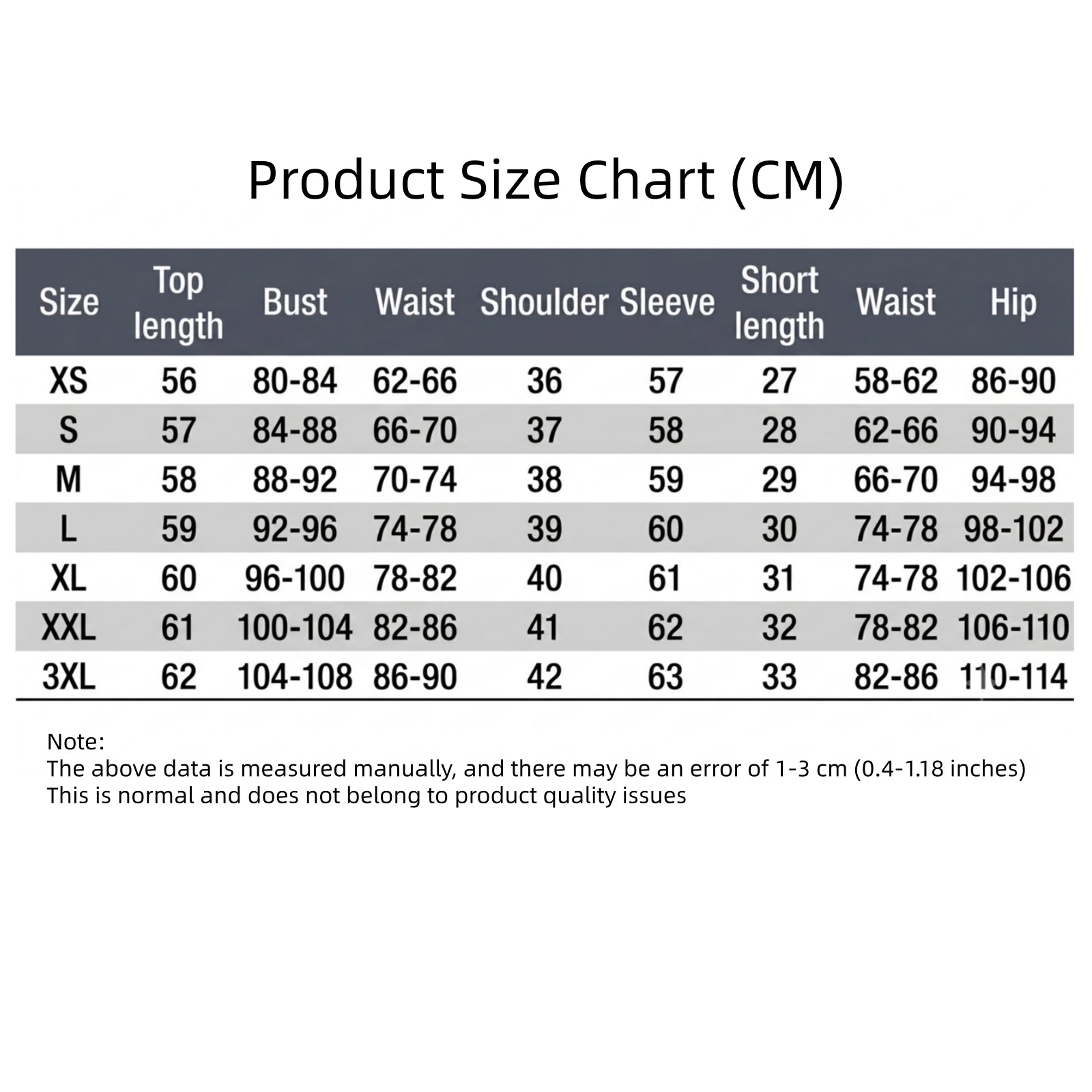 sailor costume women size chart black white naval uniform measurement guide