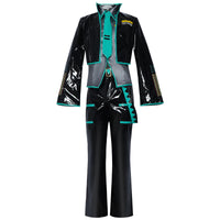 vocaloid mikuo black patent leather male full cosplay costume
