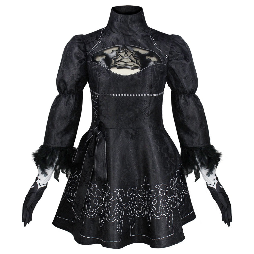 yorha no.2 type b 2b cosplay dress front nier automata costume