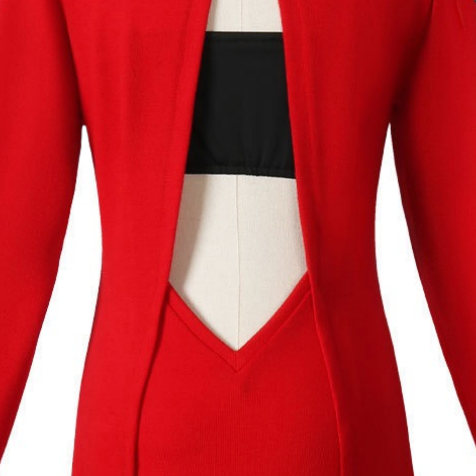spy x family yor forger red sweater dress cutout back inner black tube top