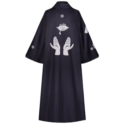 omokage yugamu cosplay haori back view eye hand print design