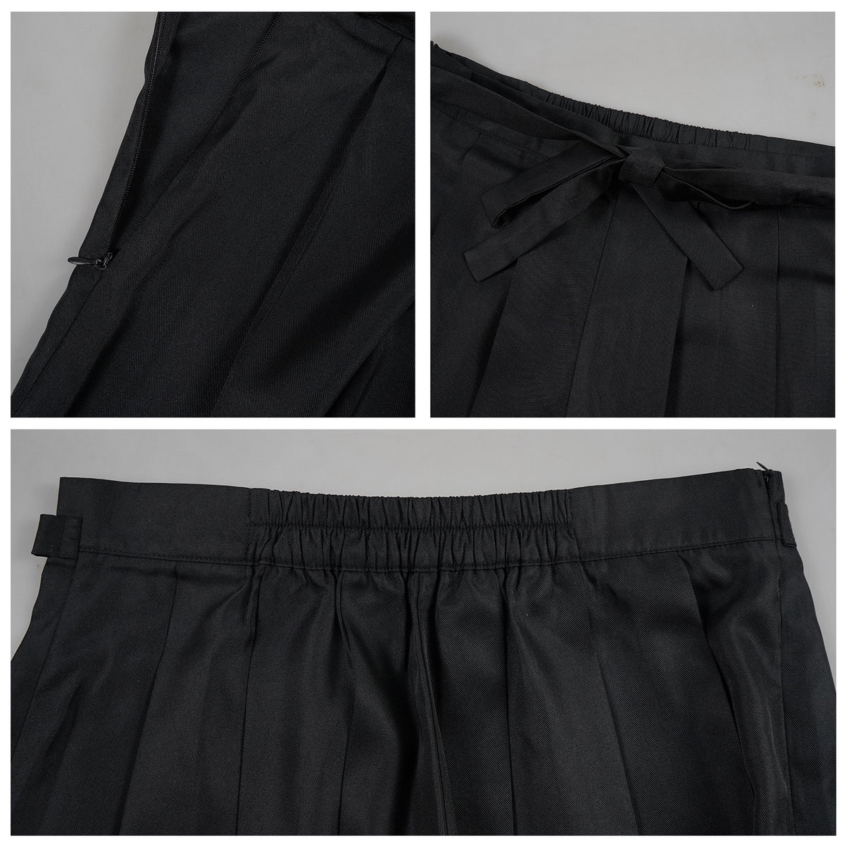omokage yugamu cosplay pants close up waist elastic drawstring zipper detail
