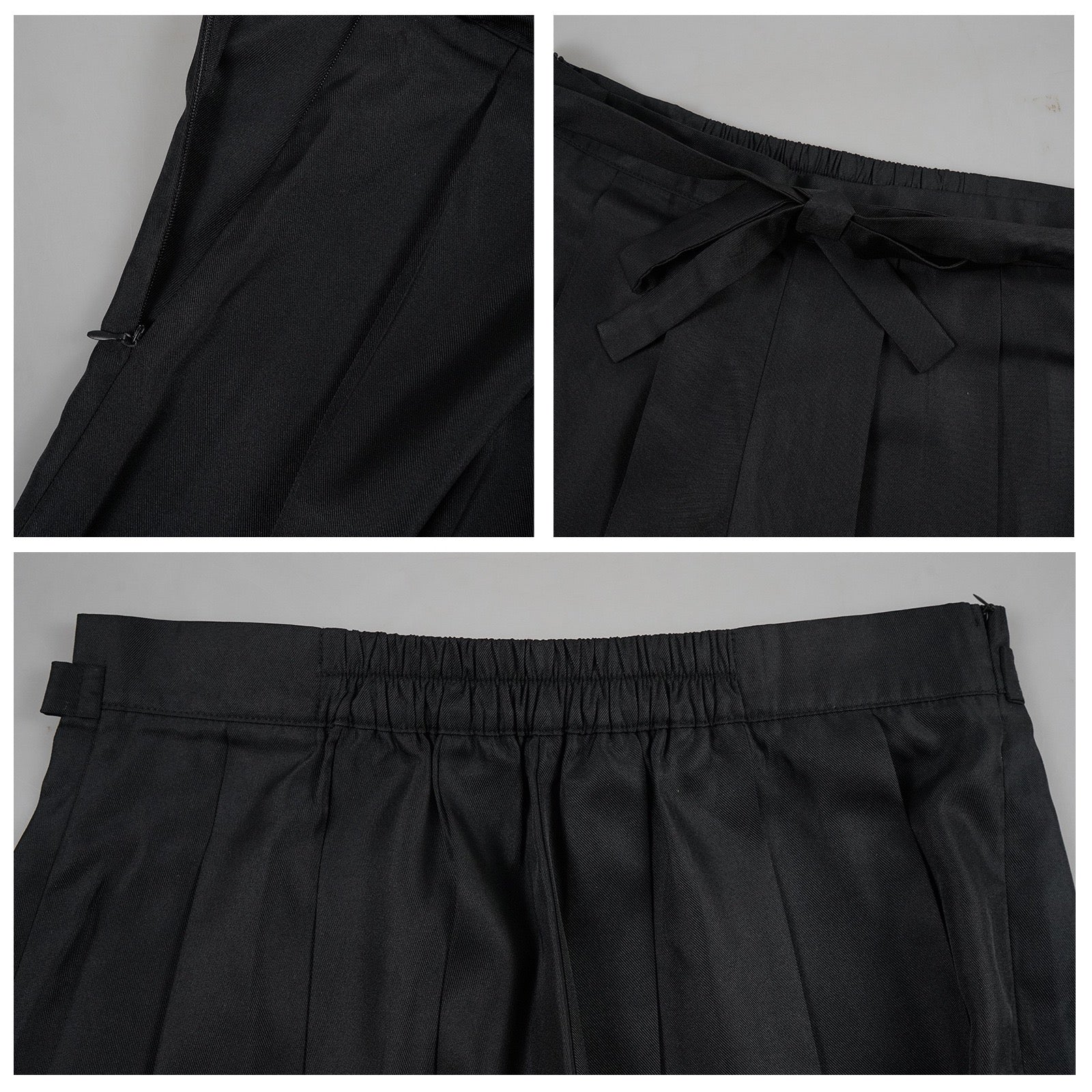 omokage yugamu cosplay pants close up waist elastic drawstring zipper detail