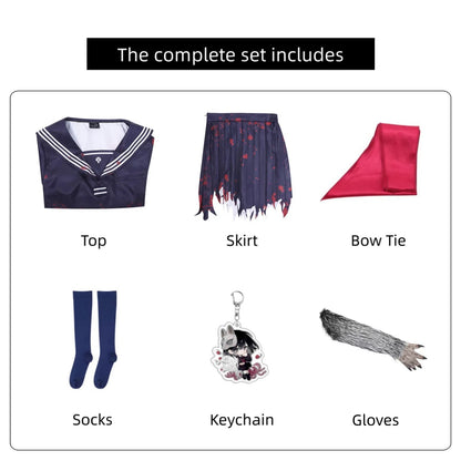 zombie sailor uniform costume accessories set shimizu hinako cosplay pack