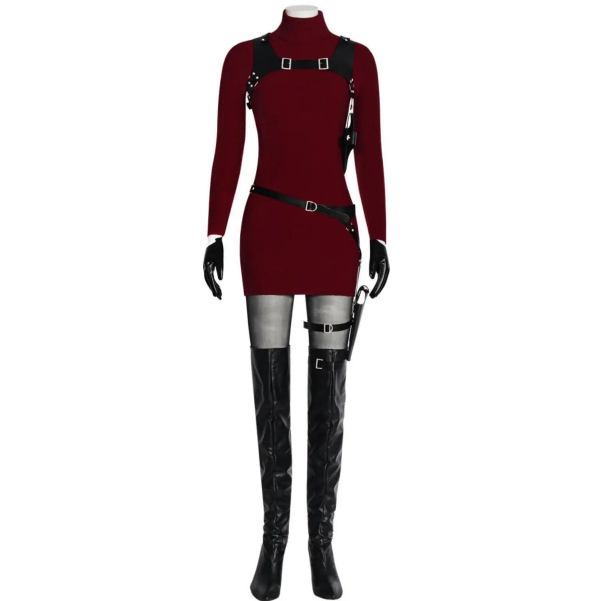 ada wong resident evil 4 remake cosplay outfit full front view no wig