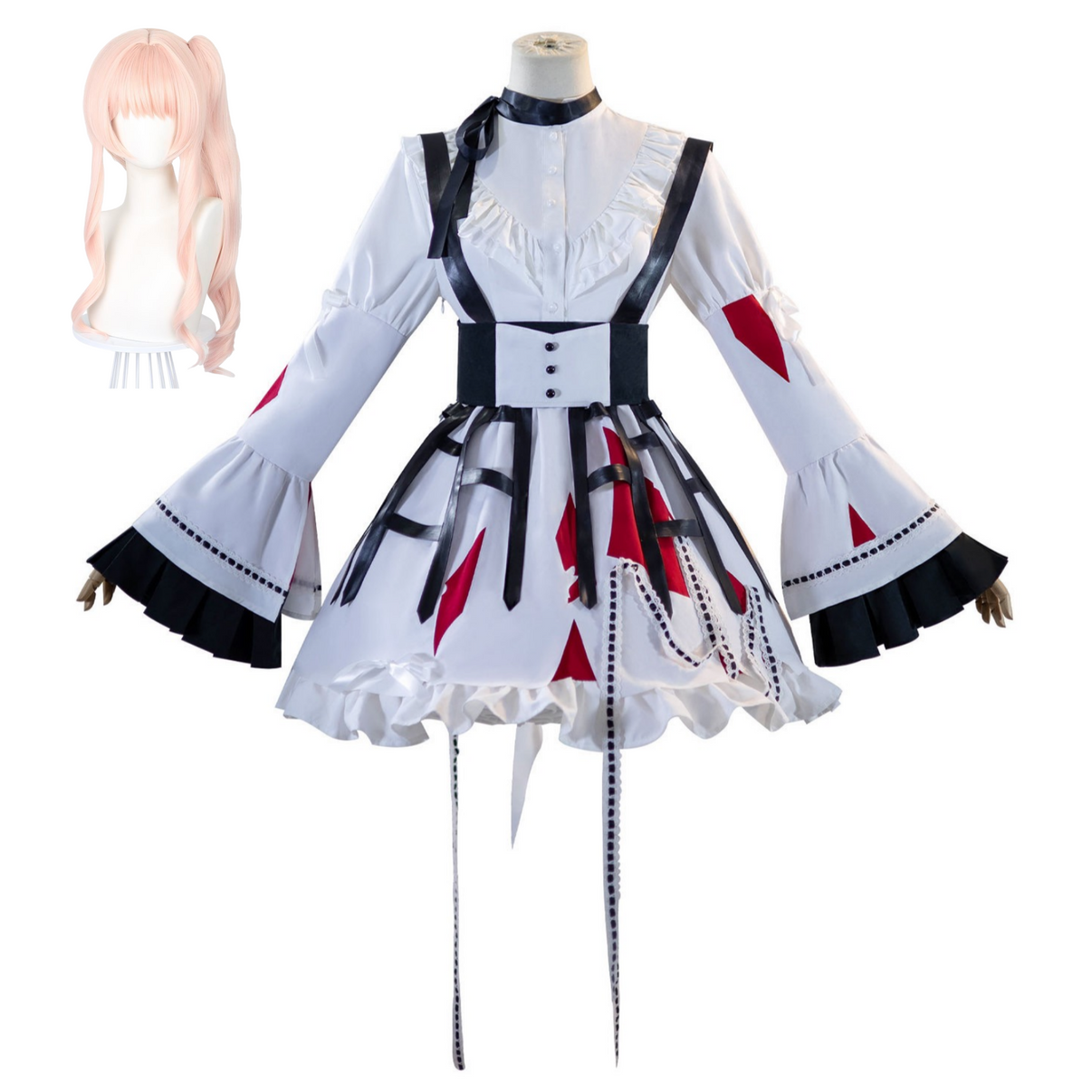 akiyama mizuki cosplay costume with pink twin tails wig