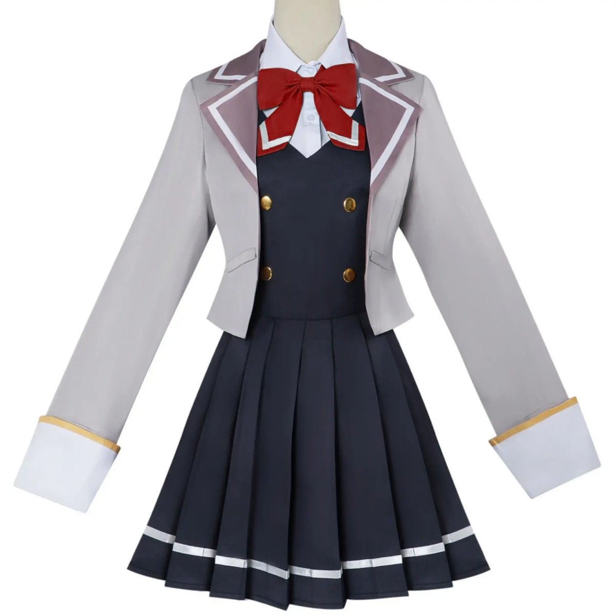 front view alisa mikhailovna kujou school uniform cosplay costume