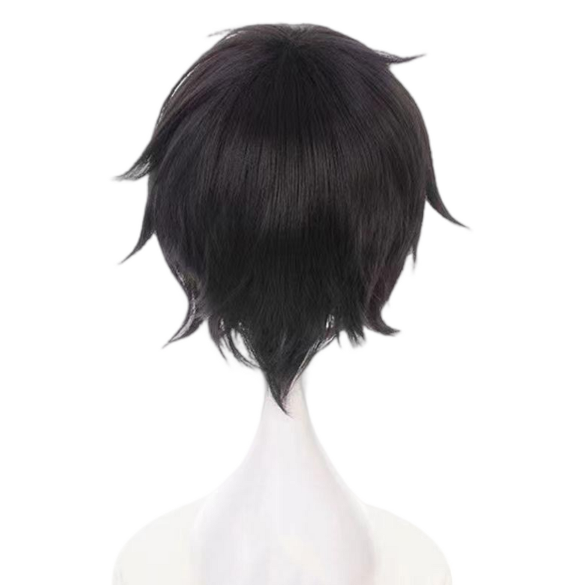 Amamiya Ren black short cosplay wig back view