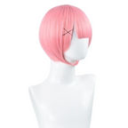 amine-re-zero-rem-ram-cosplay-pink-short-wig-2