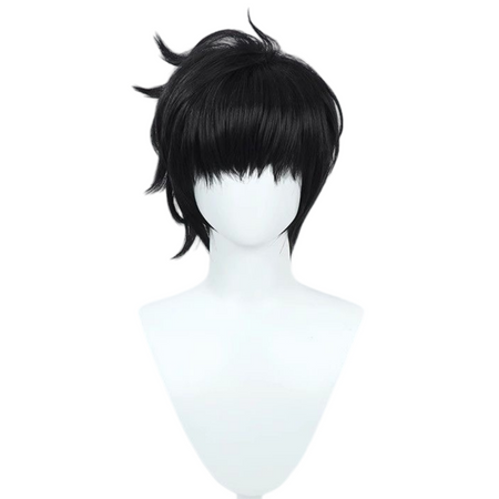 Sung Jinwoo cosplay black short wig front view