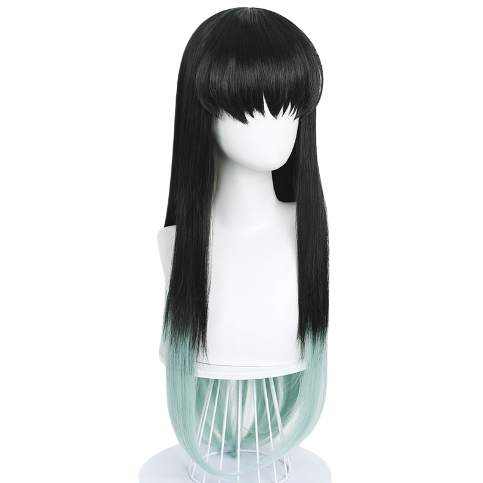 amine-tokitou-muichirou-cosplay-blue-black-long-wig-2