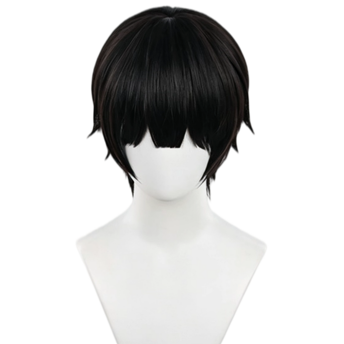 Toilet-Bound Tsukasa Yugi black short cosplay wig front view