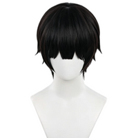 Toilet-Bound Tsukasa Yugi black short cosplay wig front view