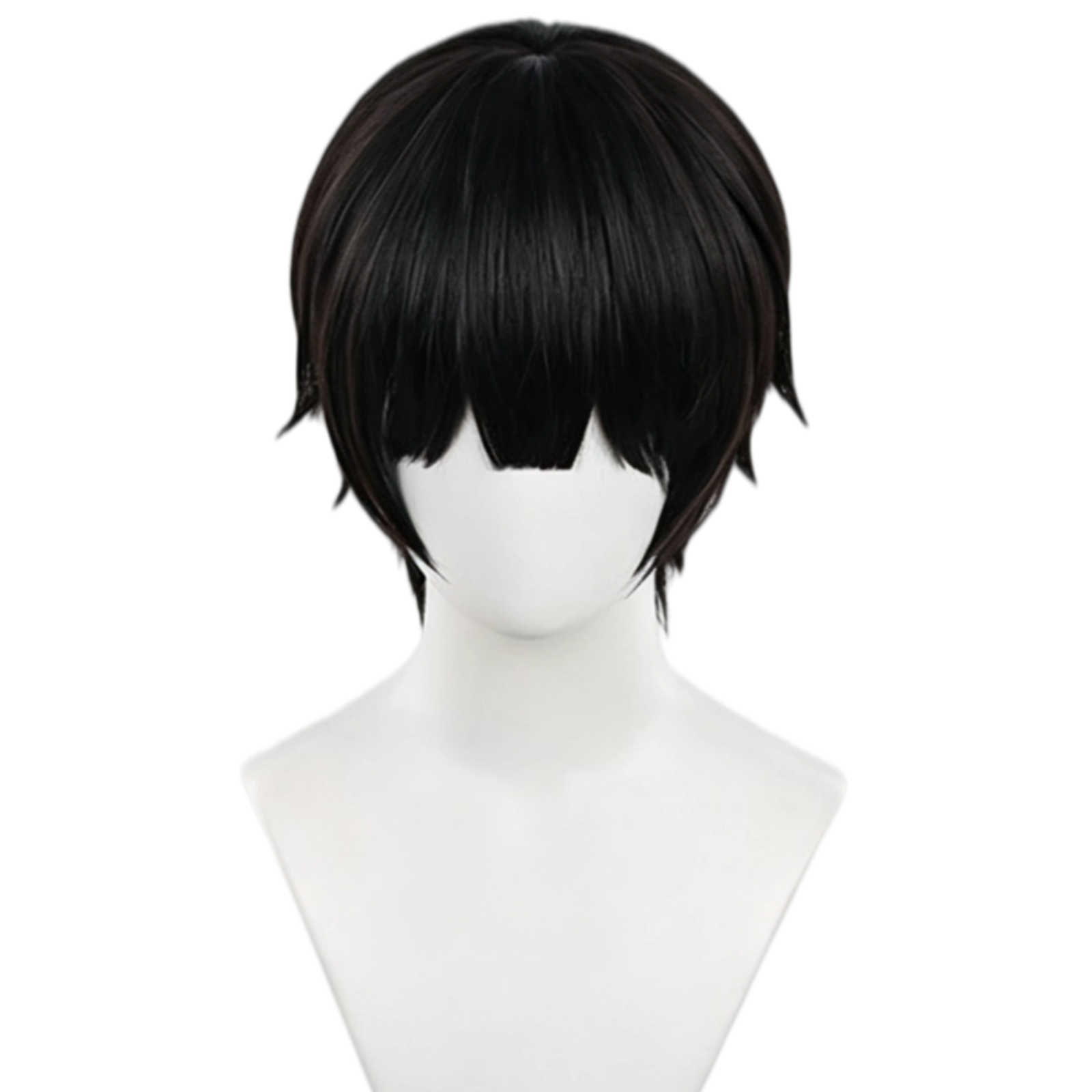 Toilet-Bound Tsukasa Yugi black short cosplay wig front view