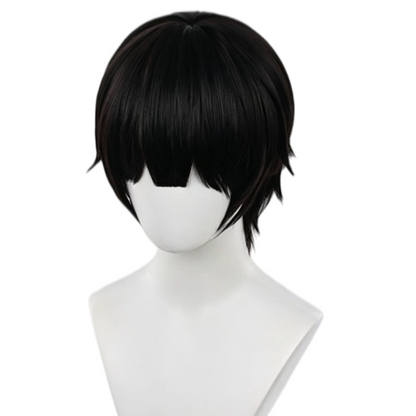 Tsukasa Yugi black short cosplay wig side view