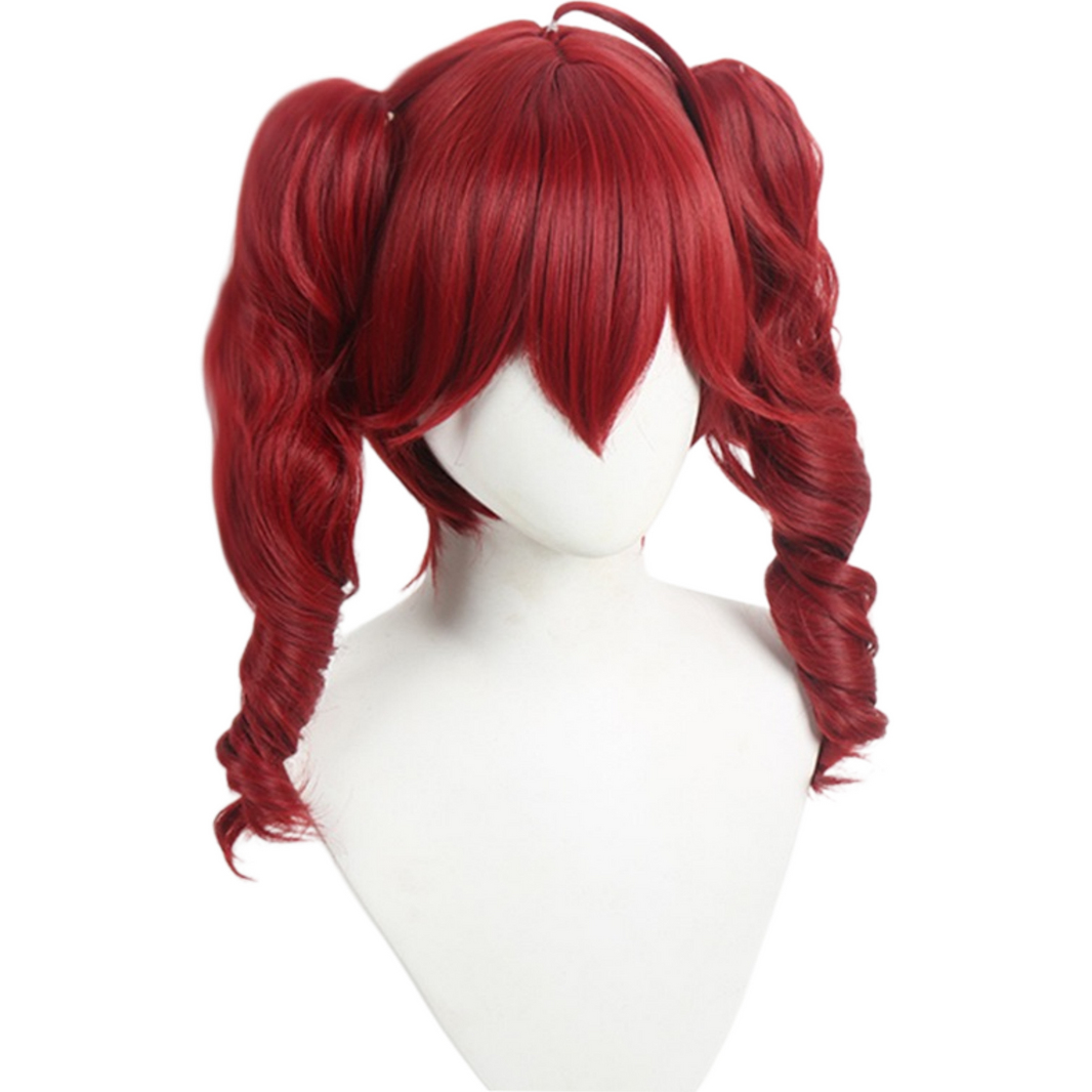 Vocaloid Kasane Teto dark red cosplay wig side view