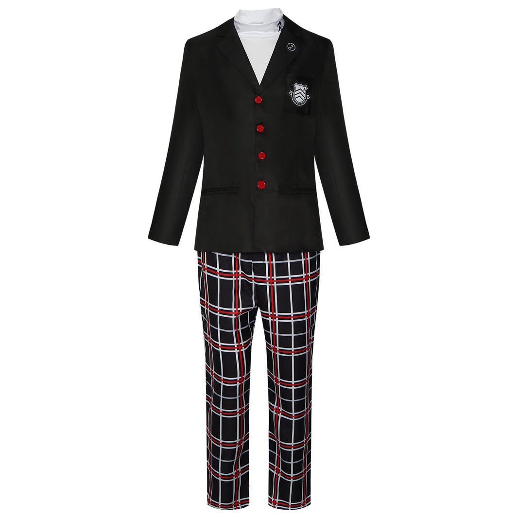 Amamiya Ren black school uniform cosplay costume front view