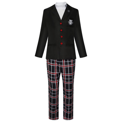 Amamiya Ren black school uniform cosplay costume front view