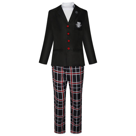 Amamiya Ren black school uniform cosplay costume front view
