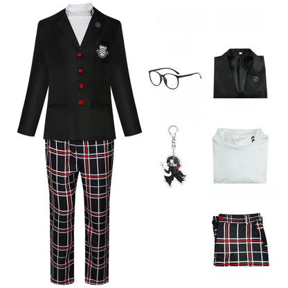 Amamiya Ren cosplay costume accessories set flat lay
